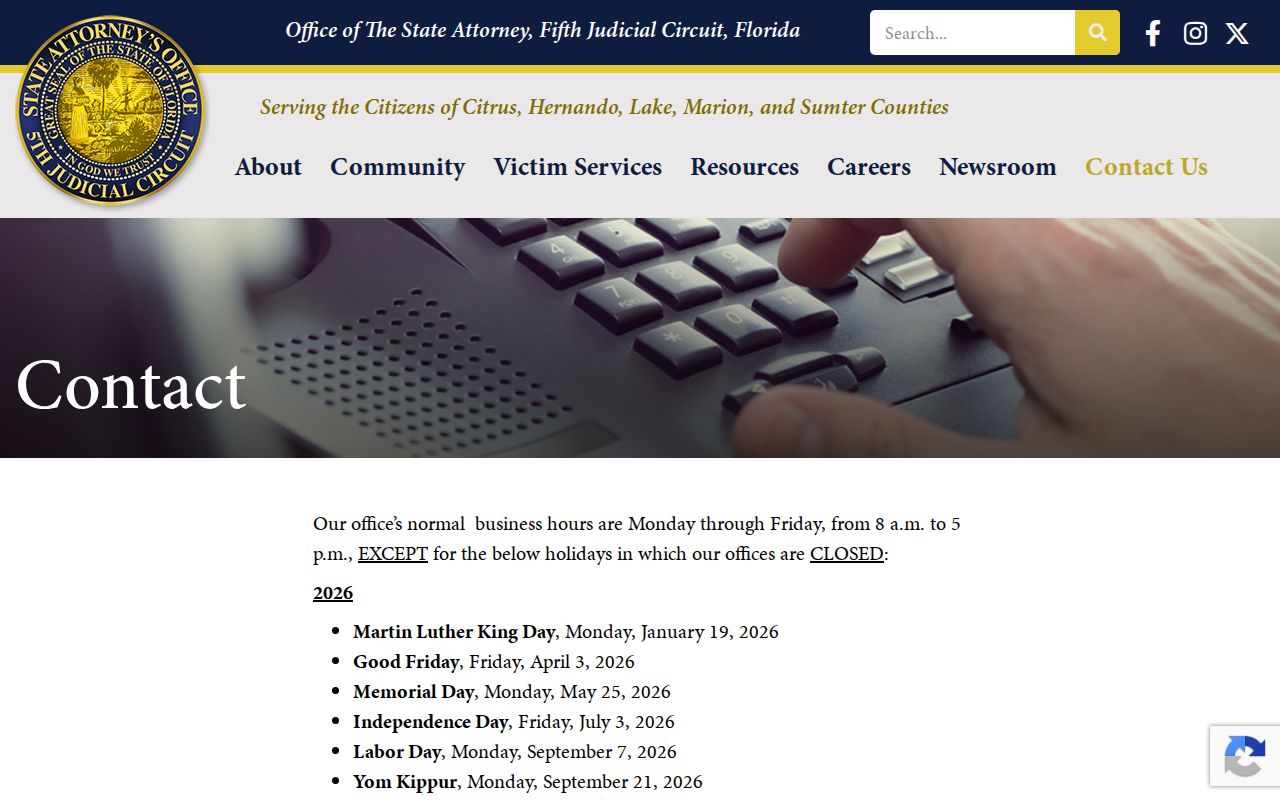 Hernando County criminal court case State Attorney office information
