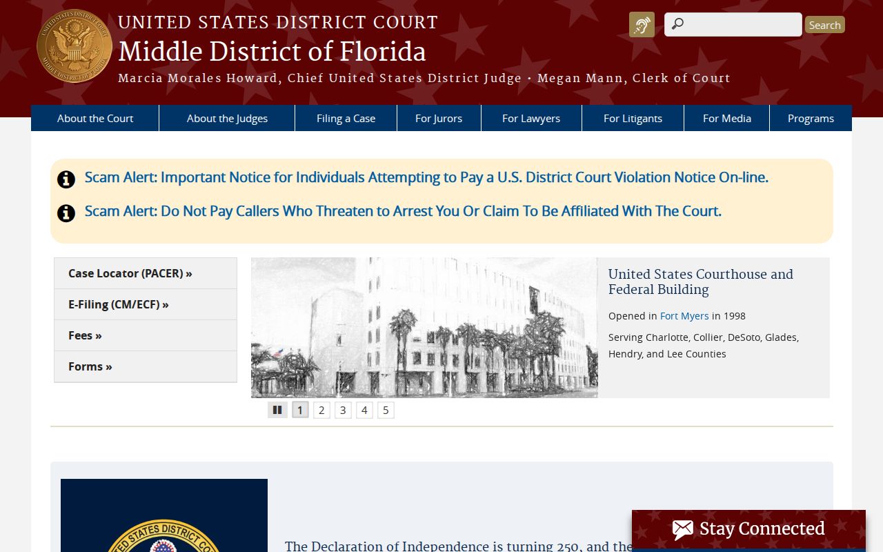 United States District Court Middle District of Florida website