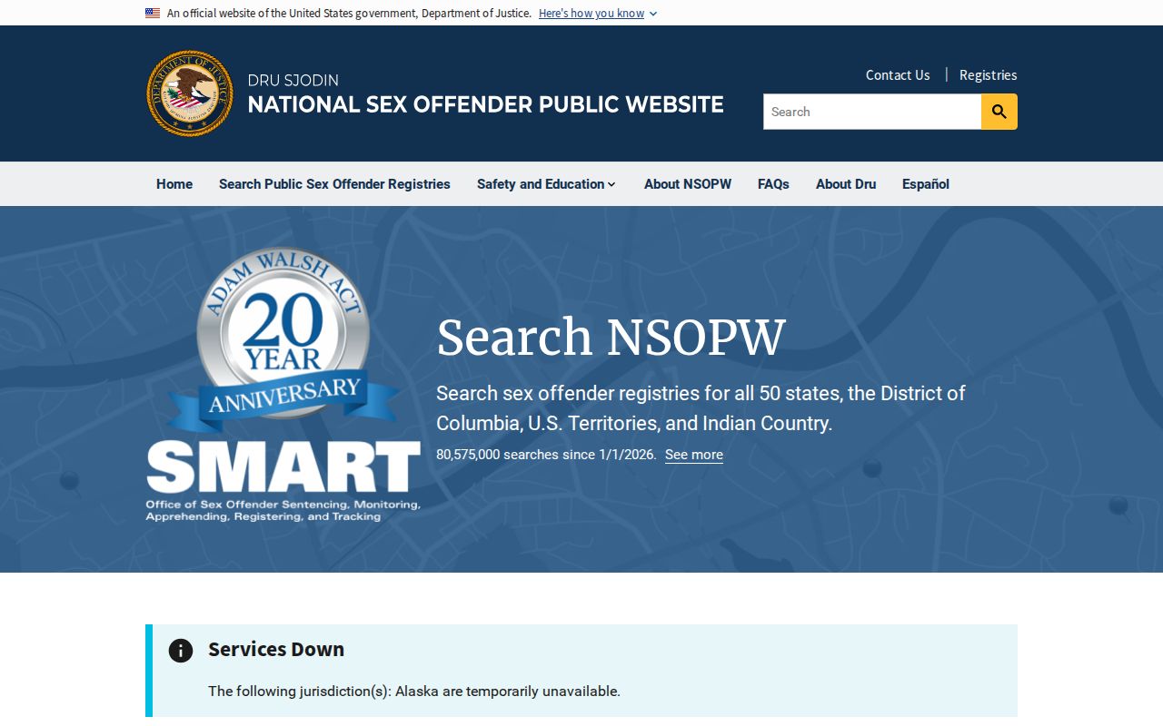 Hernando County sex offender lookup through the national NSOPW search